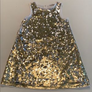 Gold sequin dress